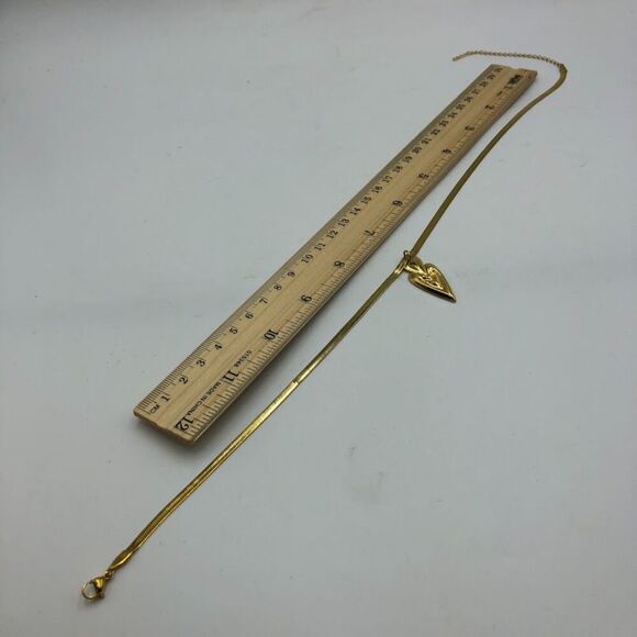 18K Gold Plated Women's Double Heart Necklace Hypoallergenic Waterproof Durable - Picture 10 of 11